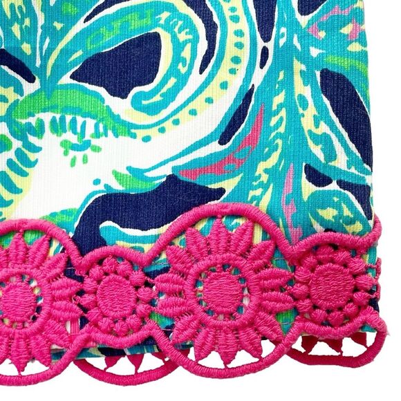 Lilly Pulitzer Tate Mini Skirt in Bright Navy & Pink Trunk Show Women’s Size 8 - Picture 5 of 12